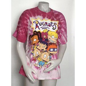 Women Jr Plus T Shirt Nickelodeon Rugrats Pink Multi Size 1XL